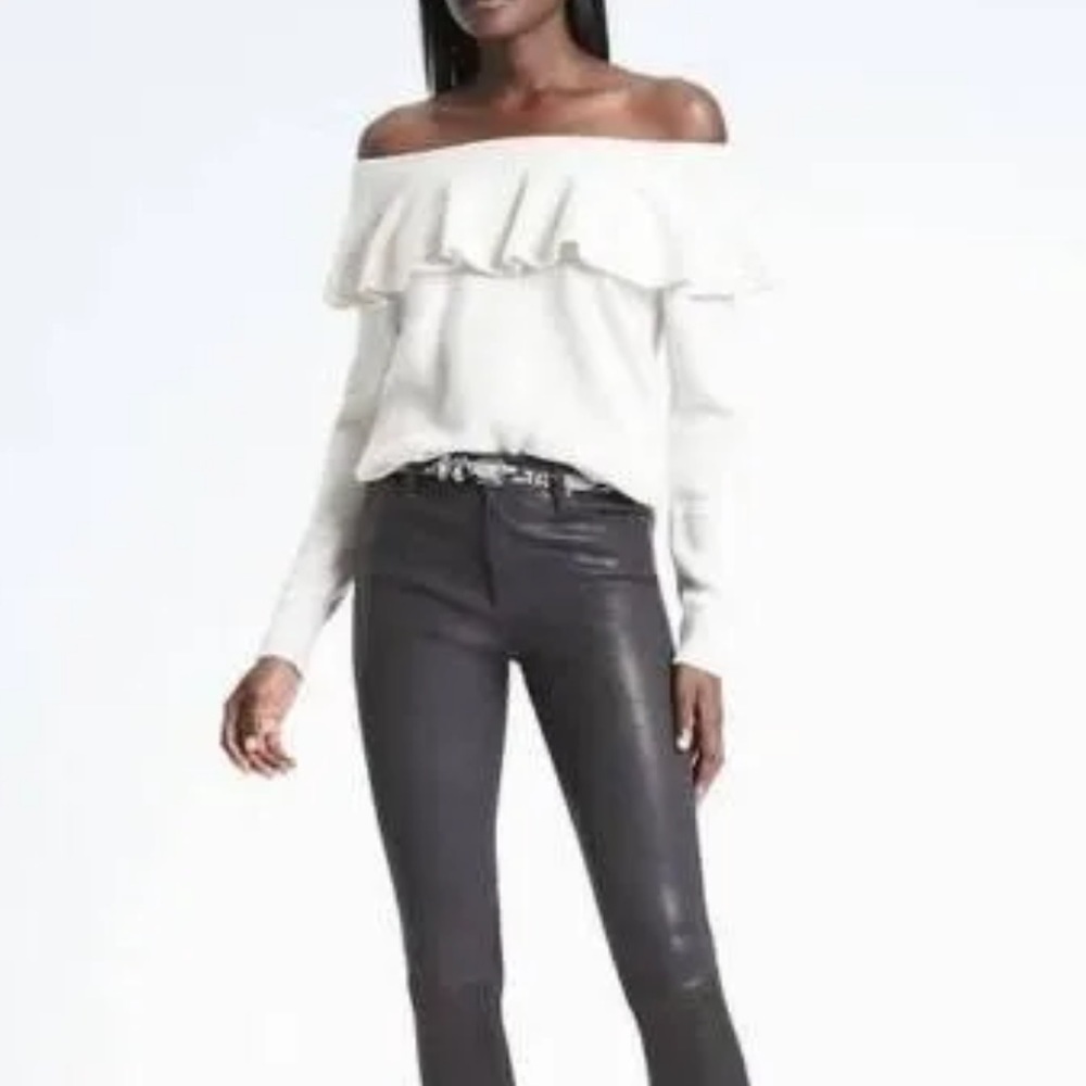 Banana Republic X Todd & Duncan Cashmere Ruffle Sweater